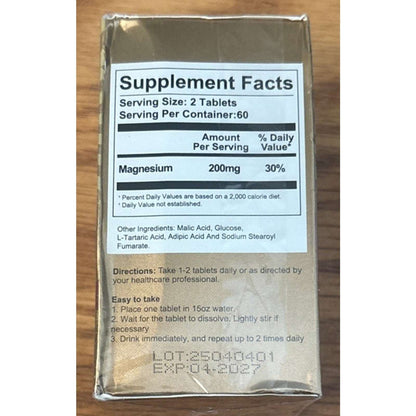 Hydrogen Water Tablets H2 Molecular Supplements w/ Magnesium 120Ct EXP 04/27