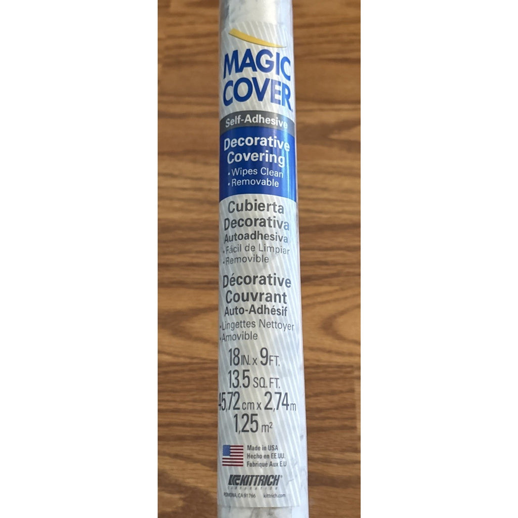 3 Rolls MAGIC COVER Shelf Drawer Liner 18"x9' Gray White Mable Granite Look