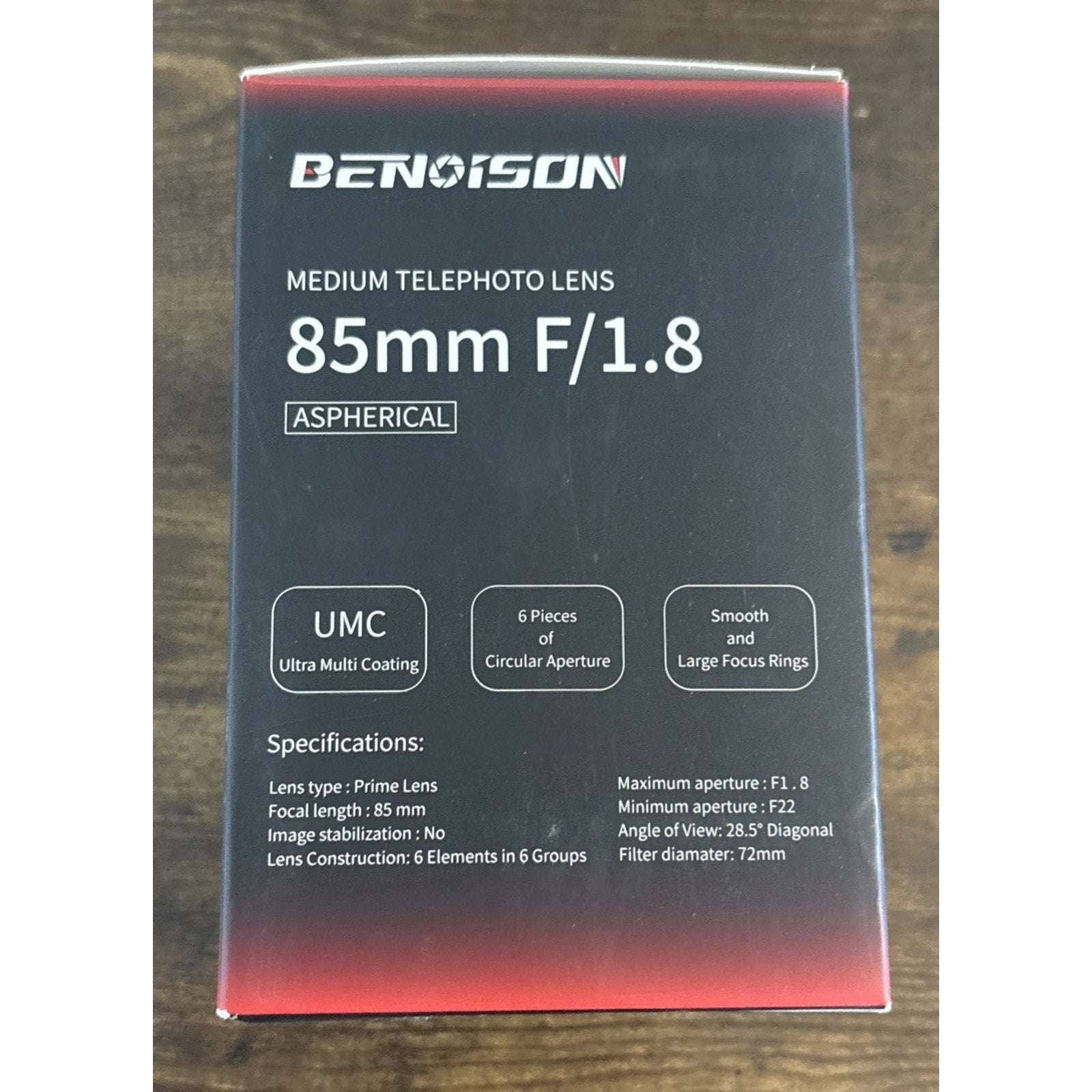 Benoison 85mm F/1.8 Manual Focus Lens Canon RF Mount EOS R/Ra/RP/R3/R5/R5 C/R6/R