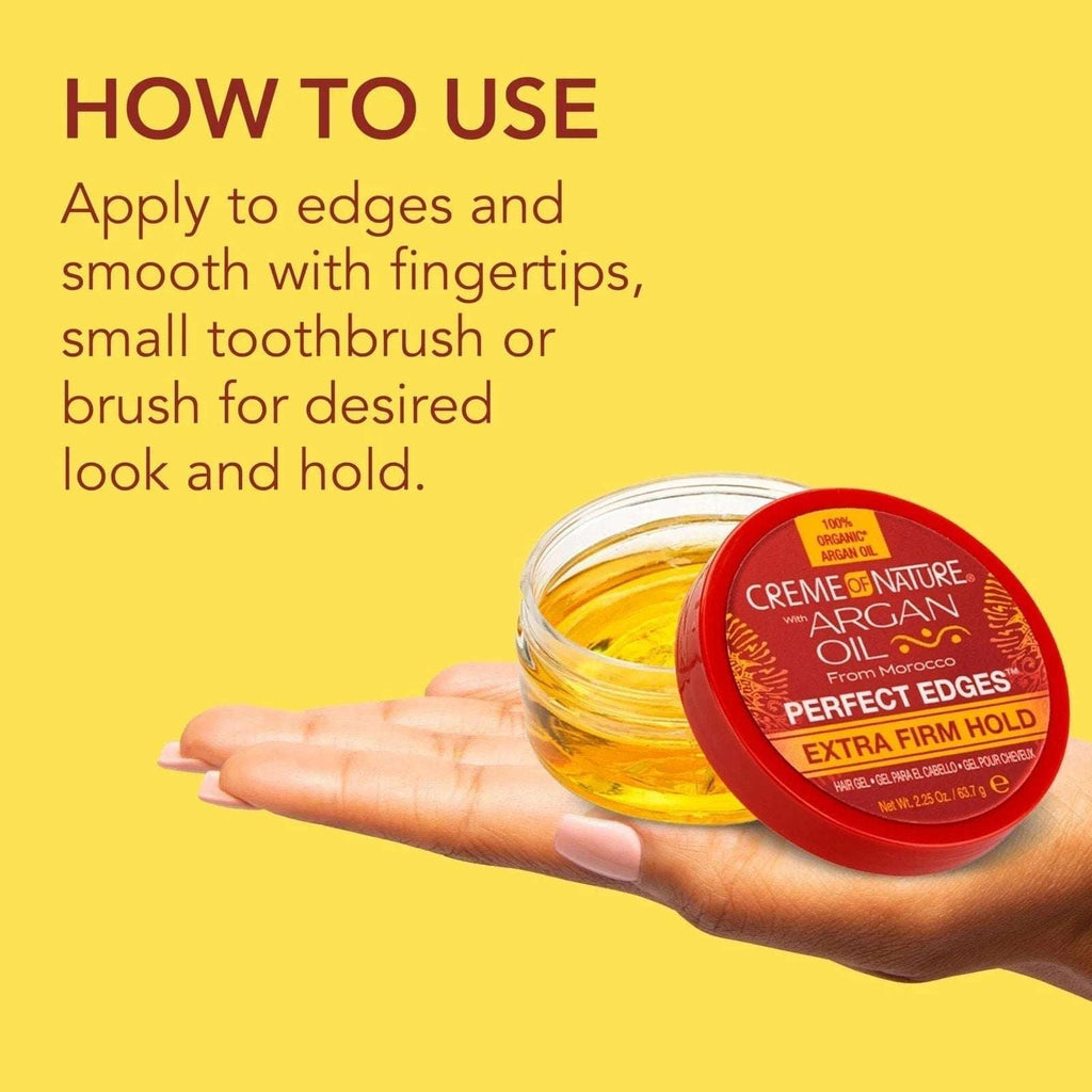Creme Of Nature Perfect Edges Argan Oil 48 HR Extra Firm Hold Hair Styling Gel