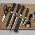 Culinary Knife Set Non Stick, Soft Touch Anti-Slip Handle 6 Piece Set ER-0238A