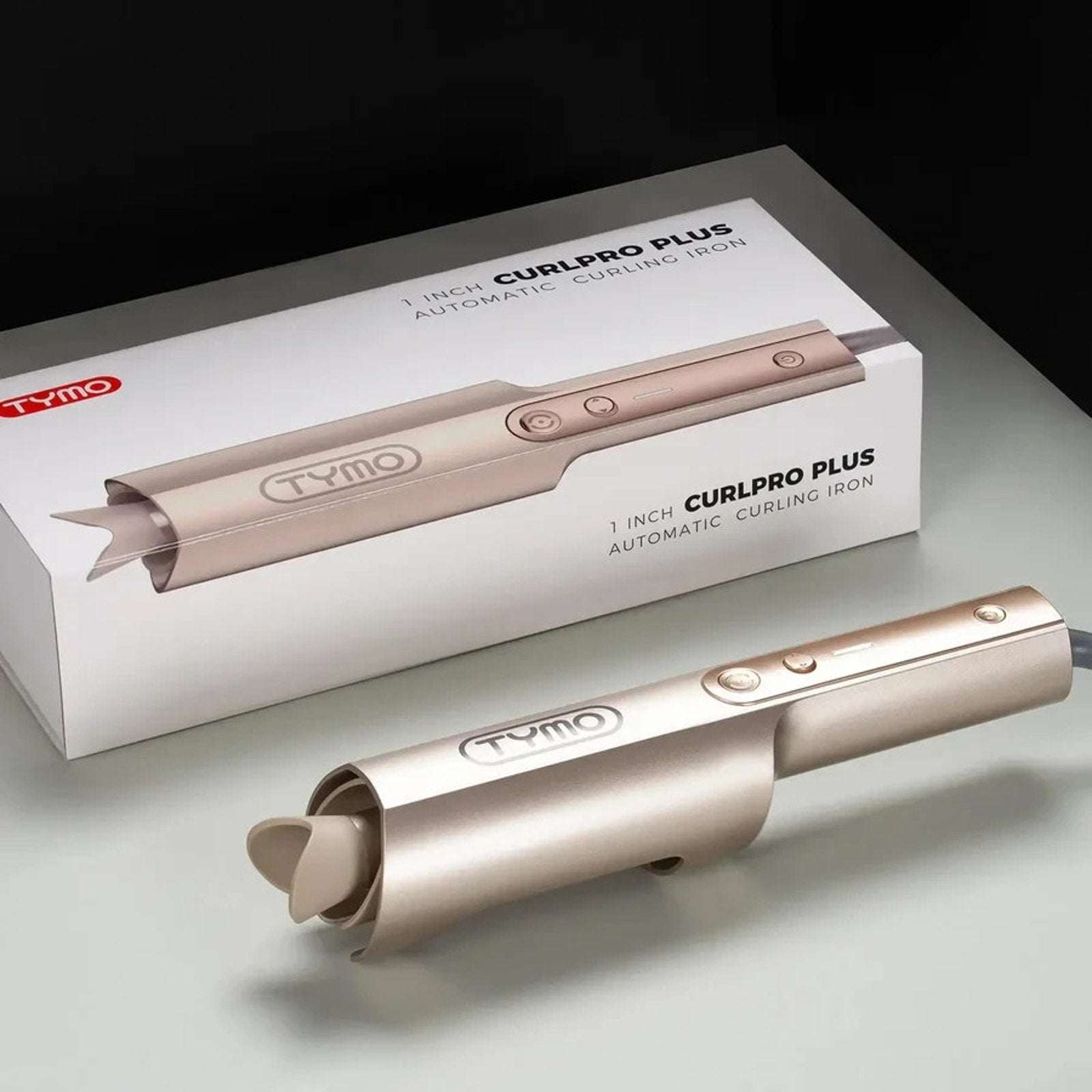 NEW TYMO CurlPro Plus Automatic Rotating Curling Iron Long Barrel 1" Gold Sealed