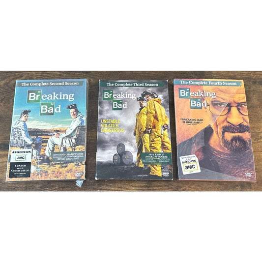 Breaking Bad TV Series DVD Lot Complete Seasons 2, 3 & 4 - 12 Dics in Total