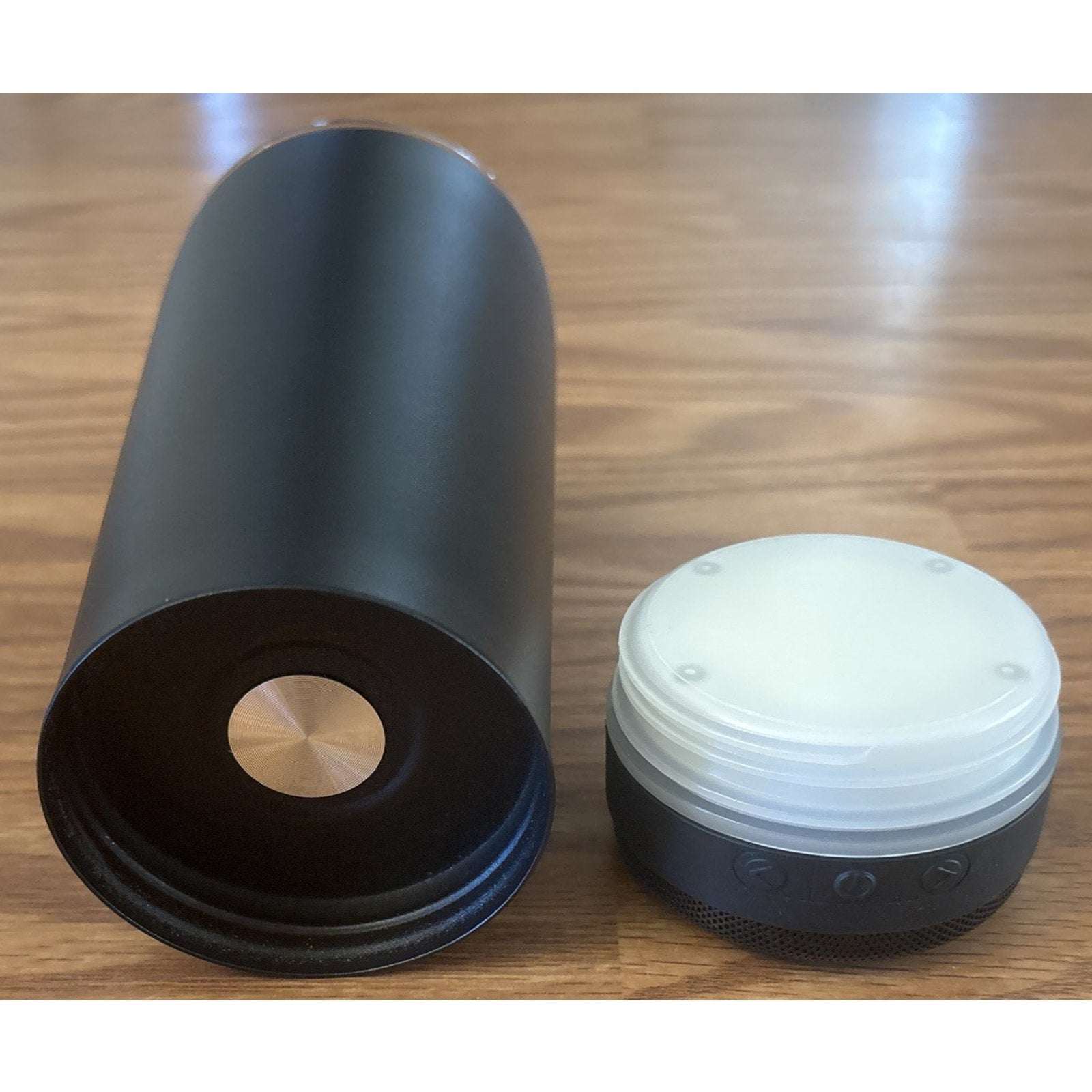 Stainless Steel Tumbler Bluetooth Speaker RGB Lights Rechargeable Travel Cup/Lid