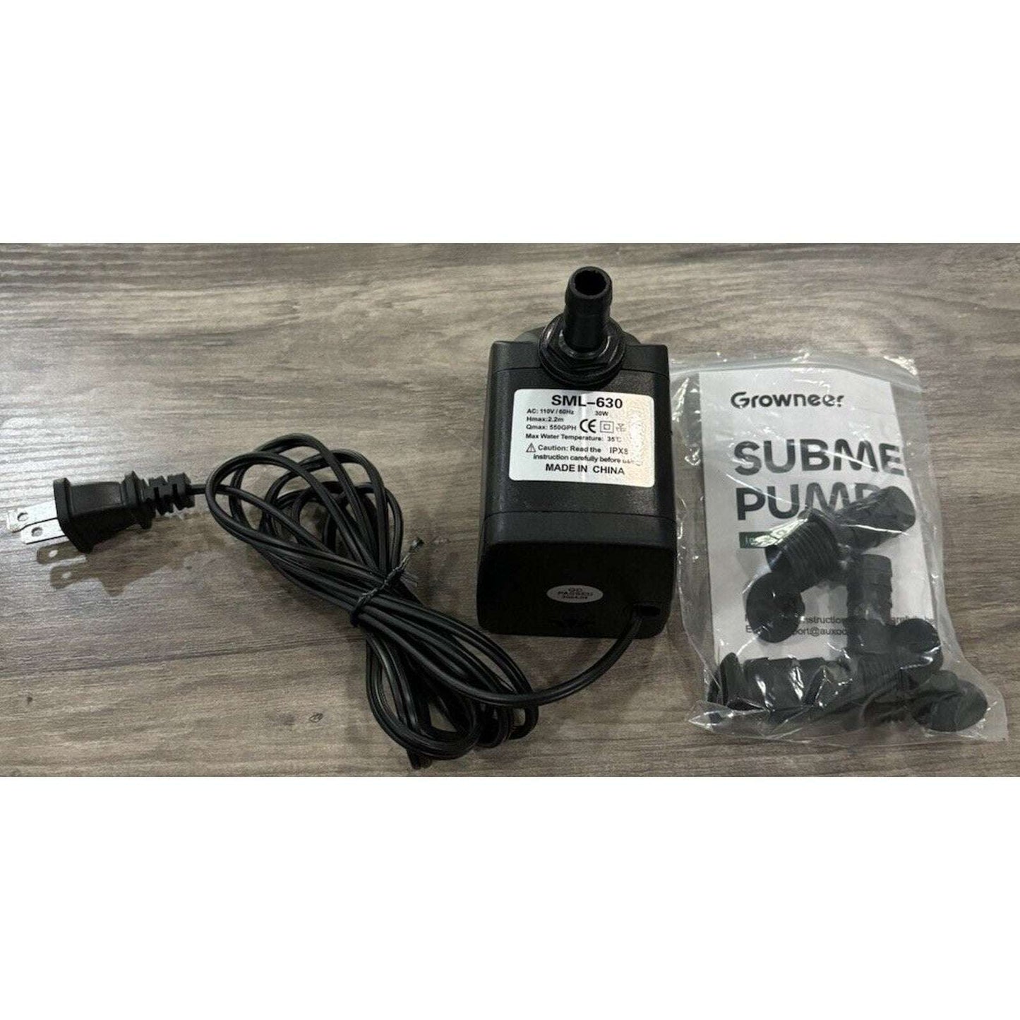 GROWNEER 550GPH Submersible Pump 30W Ultra Quiet Fountain Water Pump, 2000L/H,