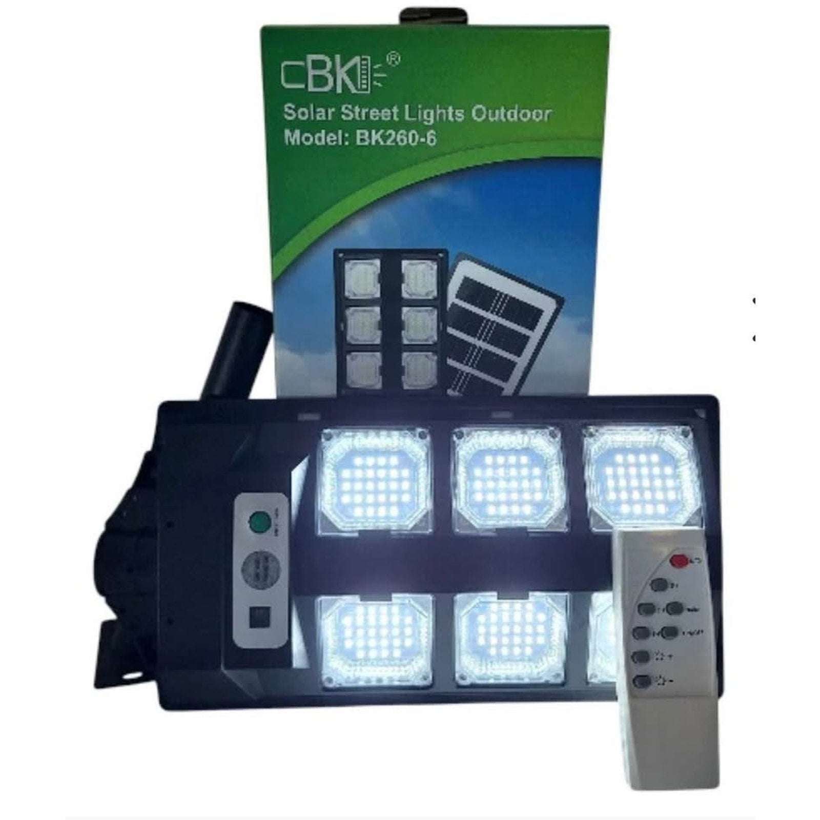 Outdoor Solar LED Street Flood Light Dusk To Dawn Remote Controlled & Waterproof