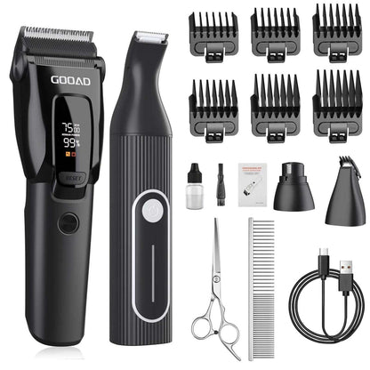 Wireless Dog Grooming Set Clippers, Paw Trimmers for Thick Hair Coats Low Noise