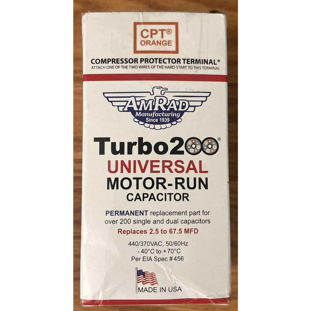 NEW Turbo 200 Motor Run Capacitor Amrad Universal 2.5-67.5 MFD Capacitor