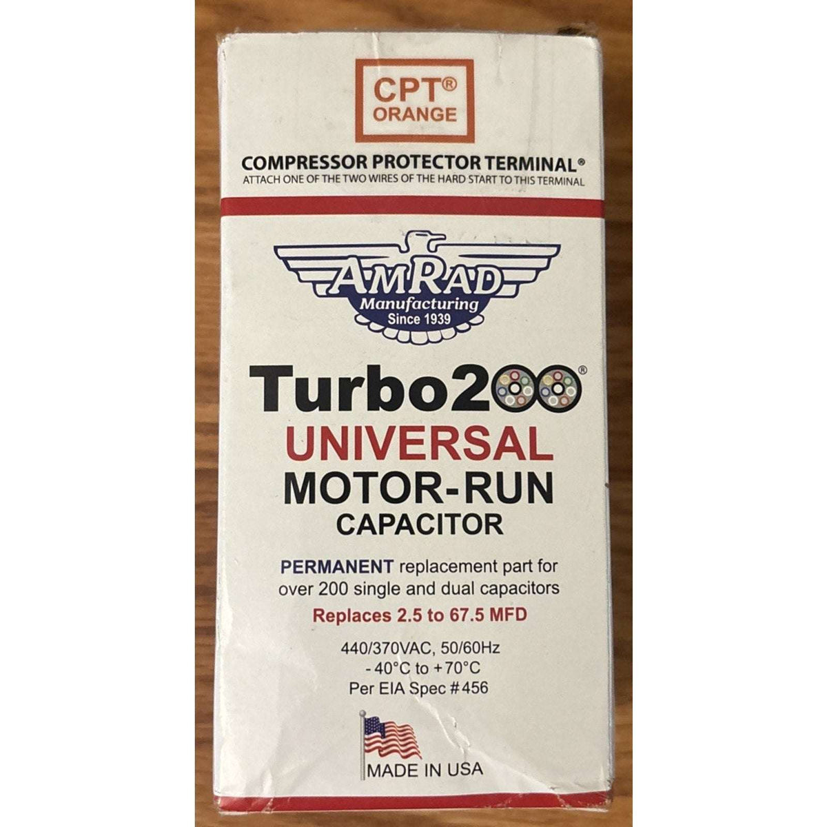 NEW Turbo 200 Motor Run Capacitor Amrad Universal 2.5-67.5 MFD Capacitor