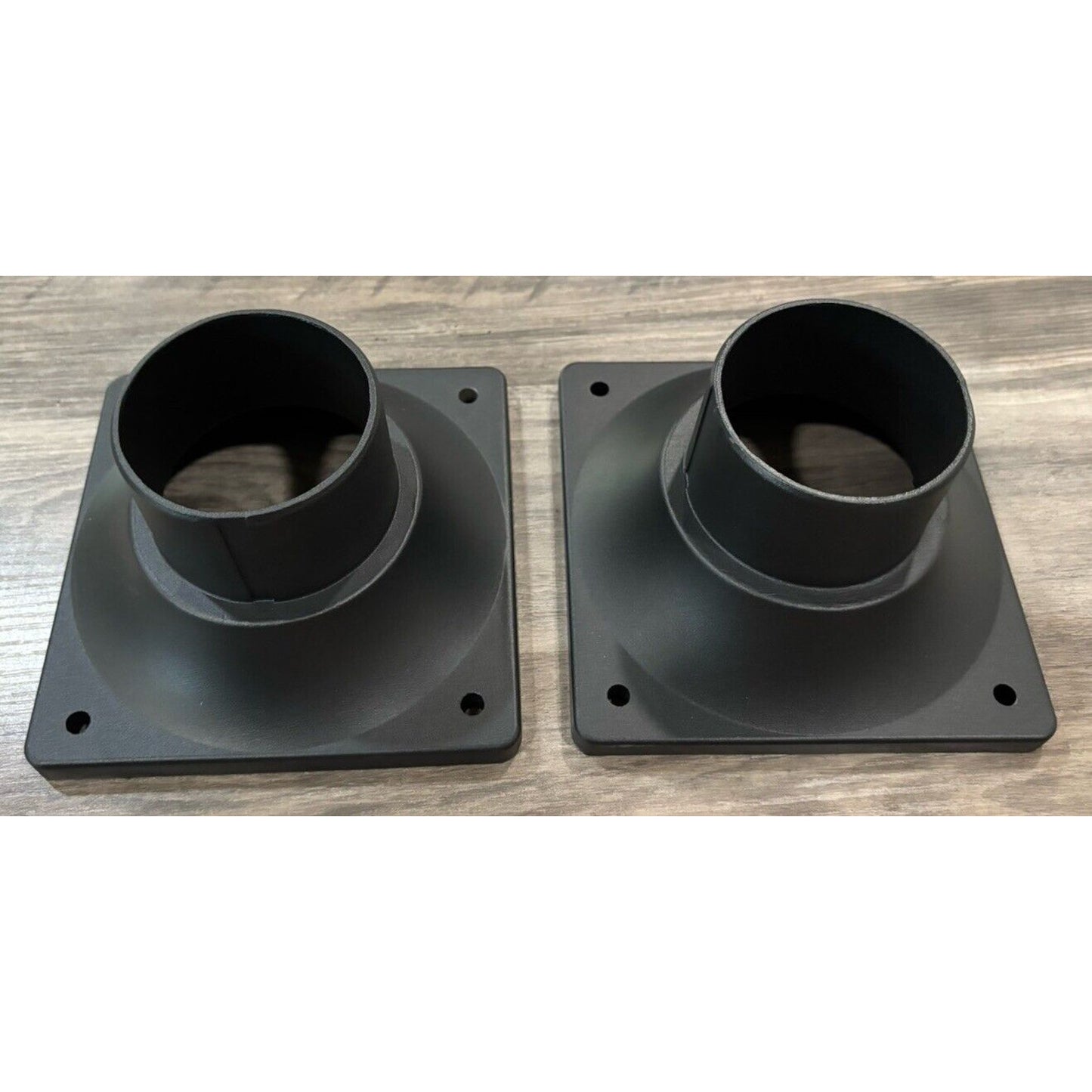 LIT-PaTH Outdoor Post Light Mounting Base 2-Pack Matte Black For Wet Locations