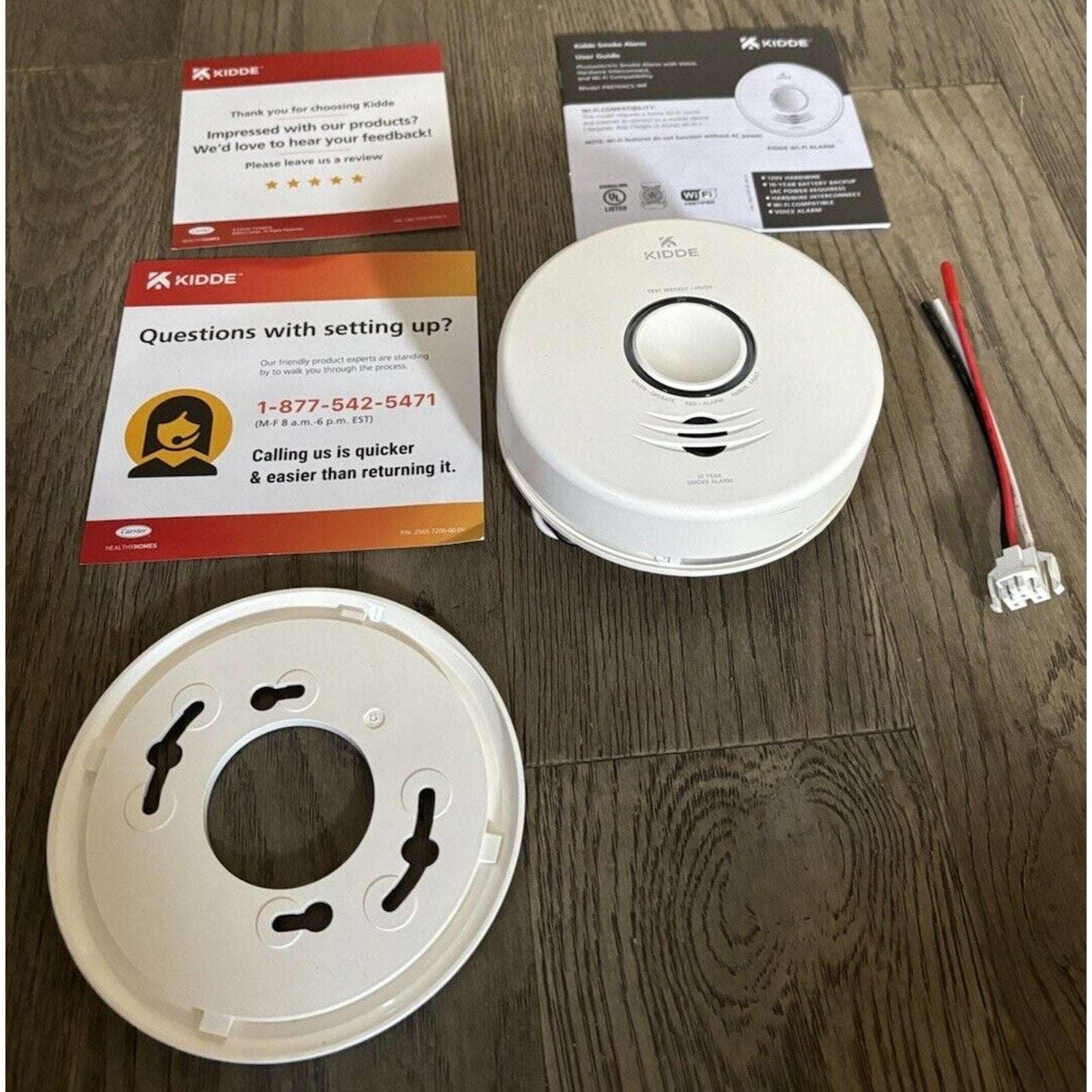 Kidde Smoke Alarm w Voice & Wi-Fi, Model P4010ACS-WF w/ 10 Year Backup Battery