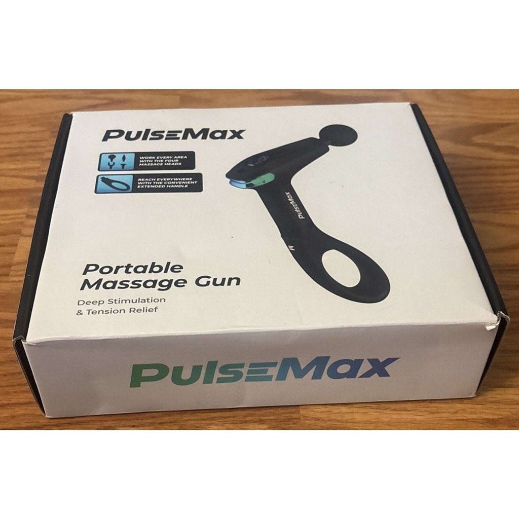 ReATHLETE PulseMax Portable Deep Tissue Massage Gun Extended Reach 8Gears/4Heads
