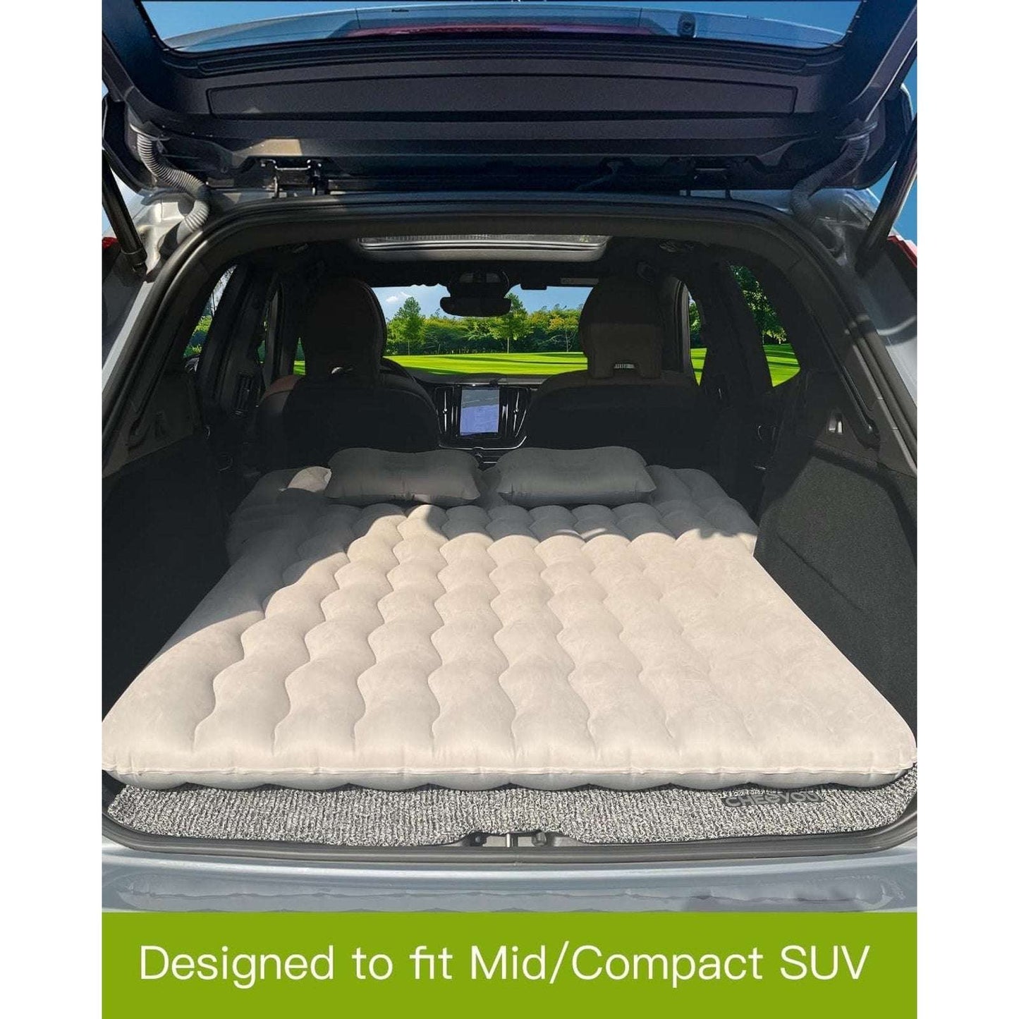 SUV Inflatable Air Mattress w Pump Drive-Ins Road Trips Camping Cup Phone Holder