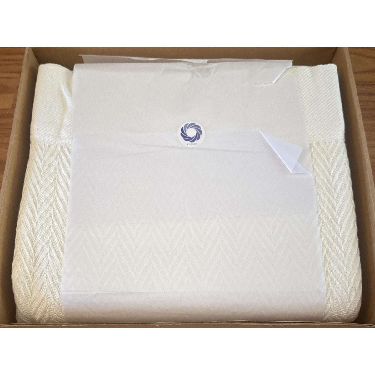 100% Pure Cotton Luxury King Size 108"X90" White Herringbone Blanket MadeinIndia