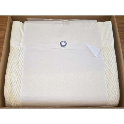 100% Pure Cotton Luxury King Size 108"X90" White Herringbone Blanket MadeinIndia