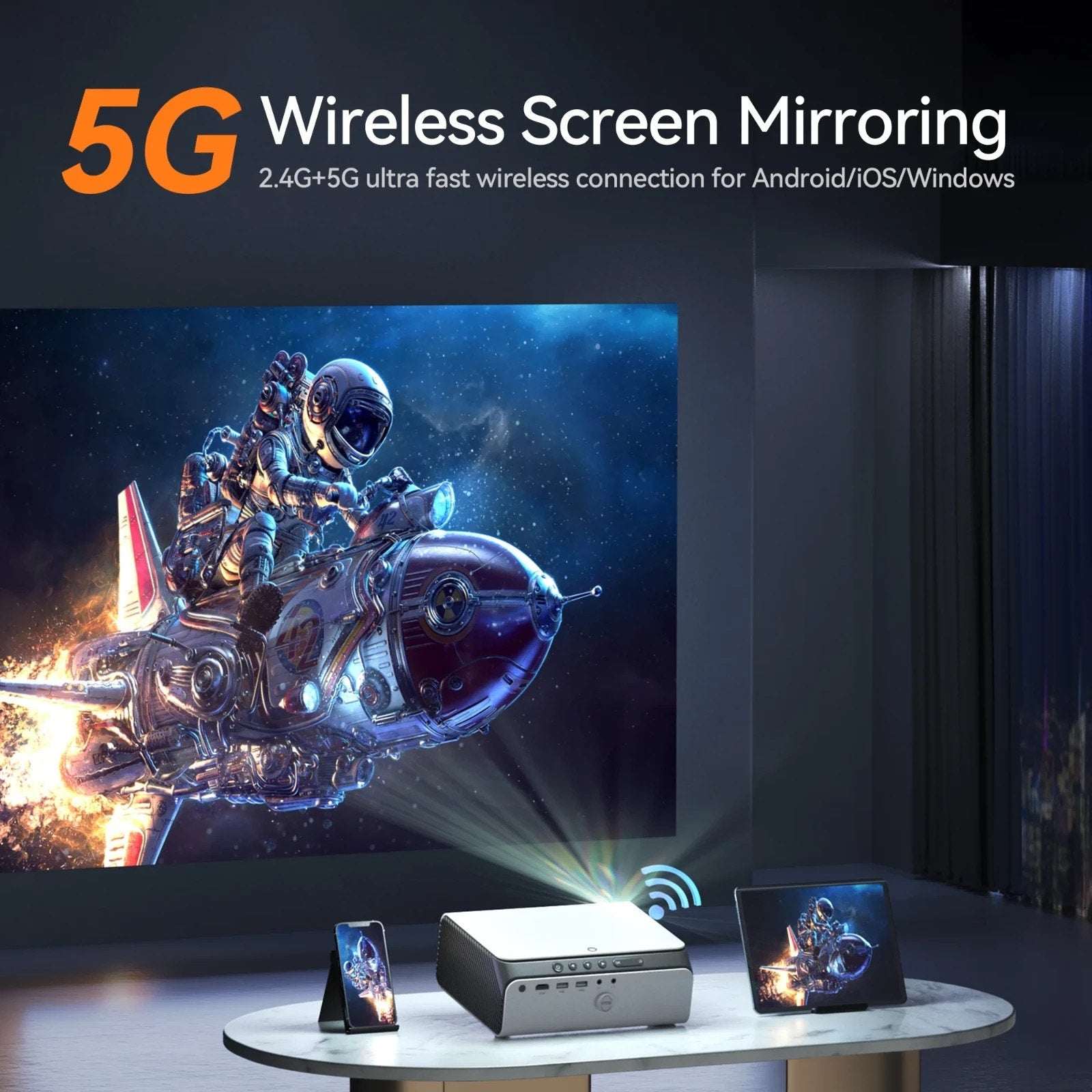 VANKYO Leisure 495W Native 1080P Projector Full HD 5G WiFi Video Bluetooth Dolby