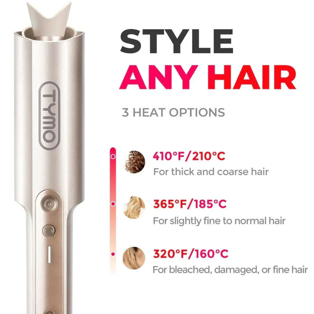 NEW TYMO CurlPro Plus Automatic Rotating Curling Iron Long Barrel 1" Gold Sealed