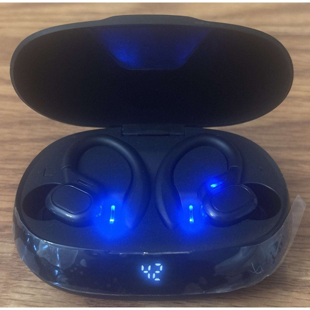 VV2 Wireless Bluetooth Earhooks Sports EarBuds W/ Charging Case IPX6 Waterproof