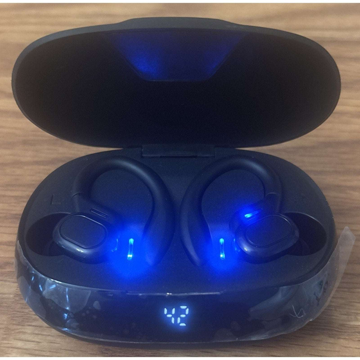 VV2 Wireless Bluetooth Earhooks Sports EarBuds W/ Charging Case IPX6 Waterproof