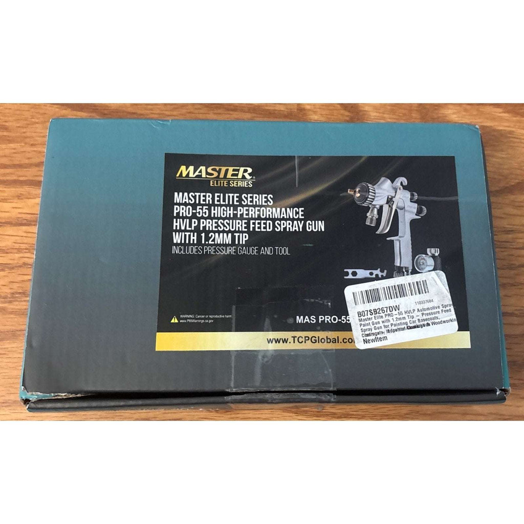 Master Elite PRO-55 HVLP Automotive Paint Pressure Feed Spray Gun 1.2mm Tip