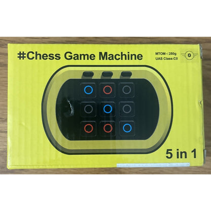 Electronic Tic-Tac-Toe 5-in-1 Games Rechargeable Handheld Console Ages 6-12