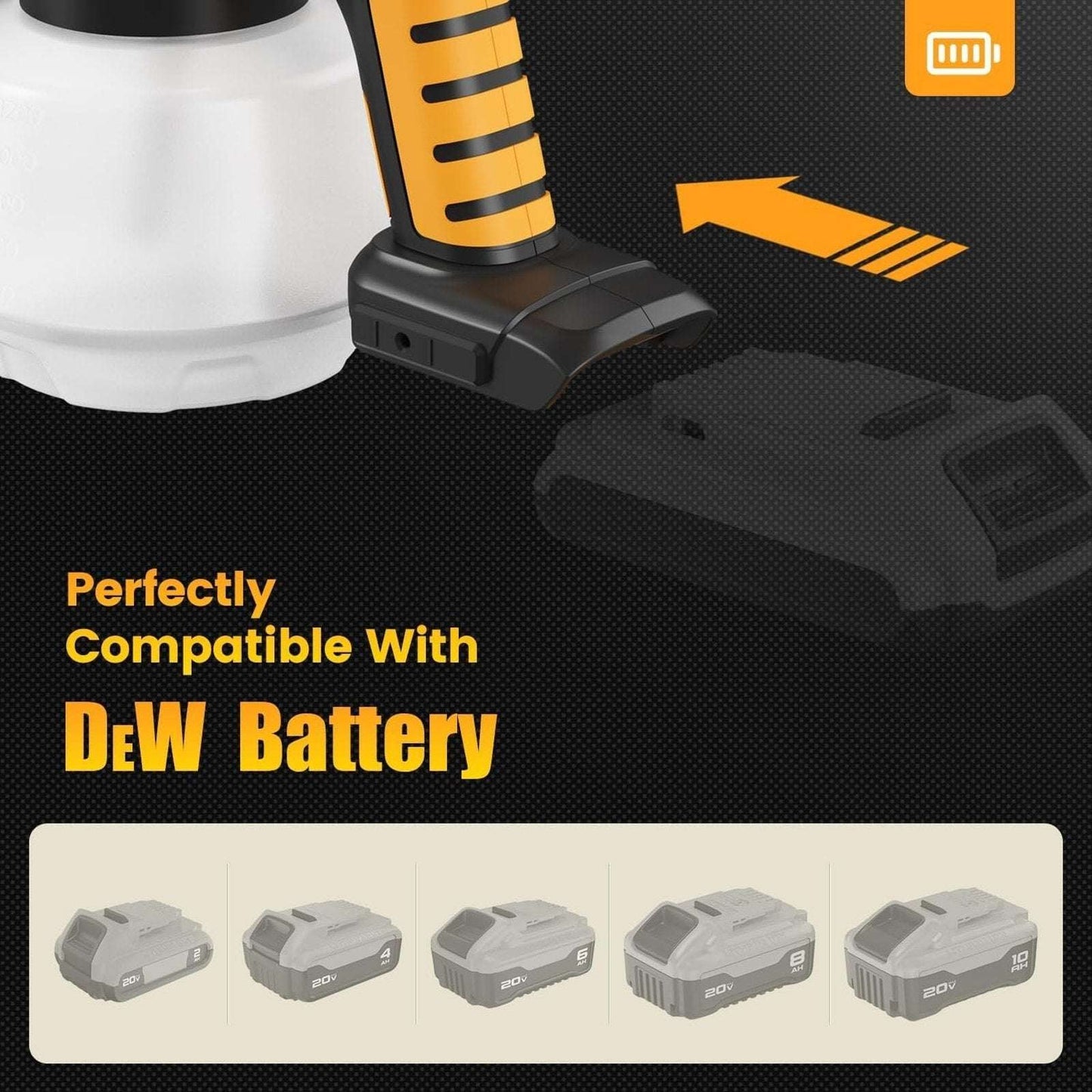 TREXEEN CORDLESS PAINT SPRAYER FOR DEWALT 20V MAX BATTERY(BATTERY NOT INCLUDED)