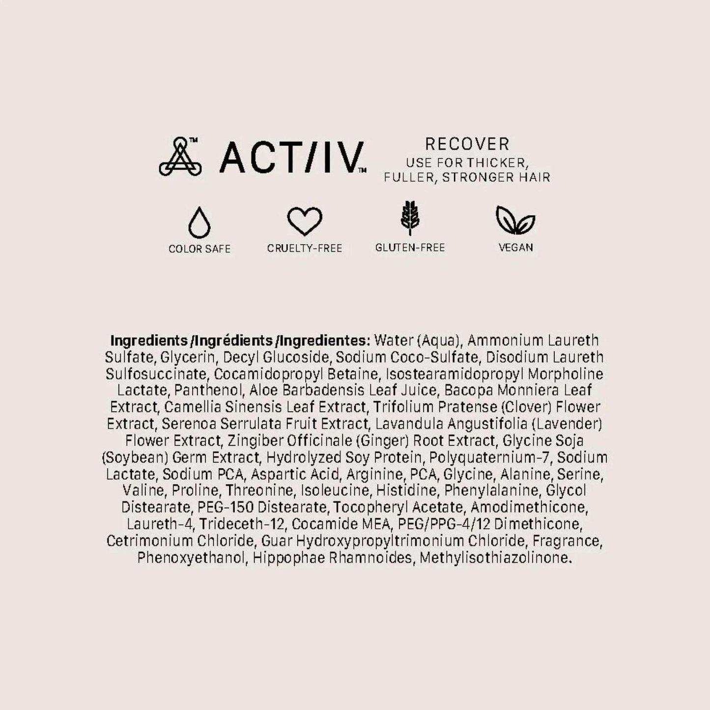 ACTiiV Recover ACT/IV Thickening Shampoo Treatment for Men 2.7 fl oz / 80ML