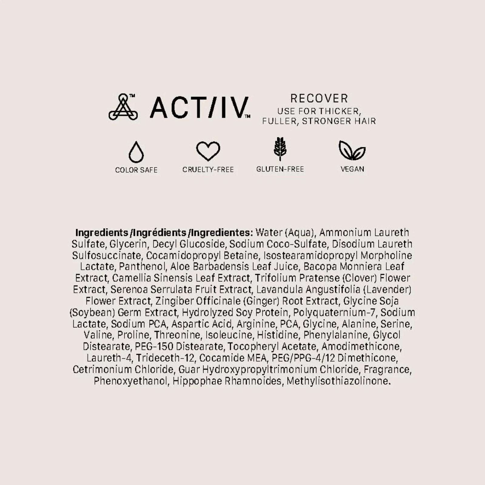 ACTiiV Recover ACT/IV Thickening Shampoo Treatment for Men 2.7 fl oz / 80ML