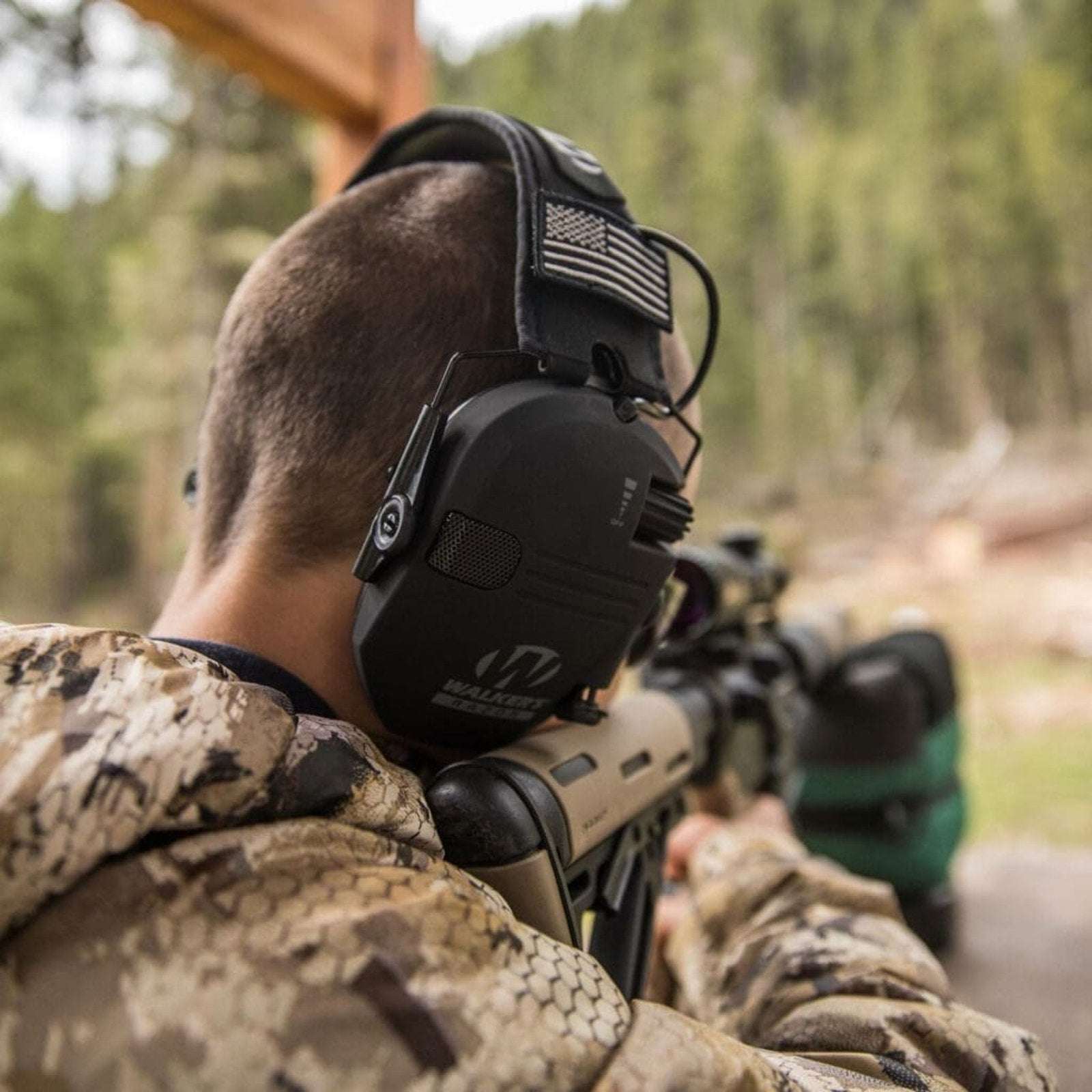 Walker's Razor Patriot Series Slim Shooting Electronic Folding Ear Muffs 23 dB