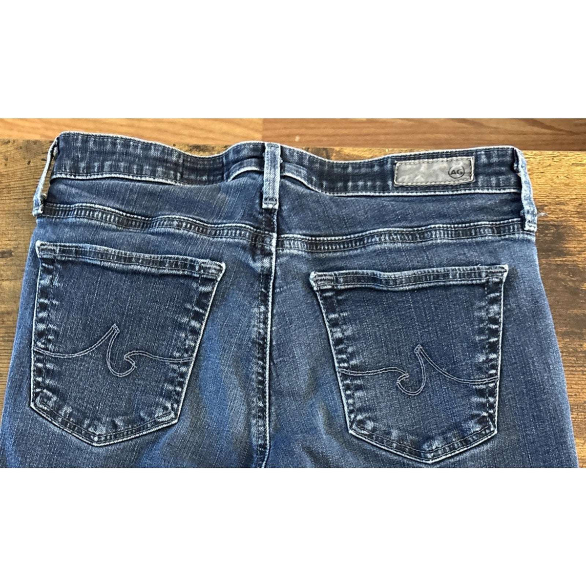 AG Adriano Goldschmied The Stevie Slim Straight Medium Blue Jeans Size 26