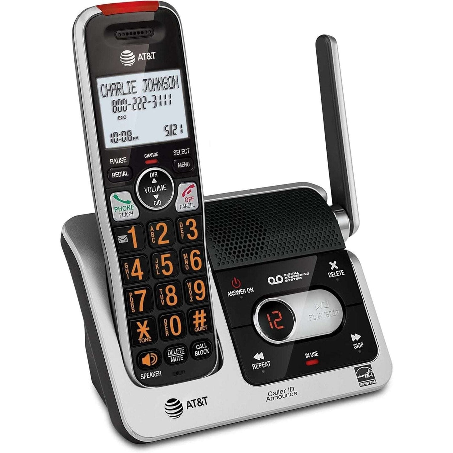 AT&T BL102 DECT 6.0 Cordless Phone w/ Answering Machine Caller ID/Block Intercom