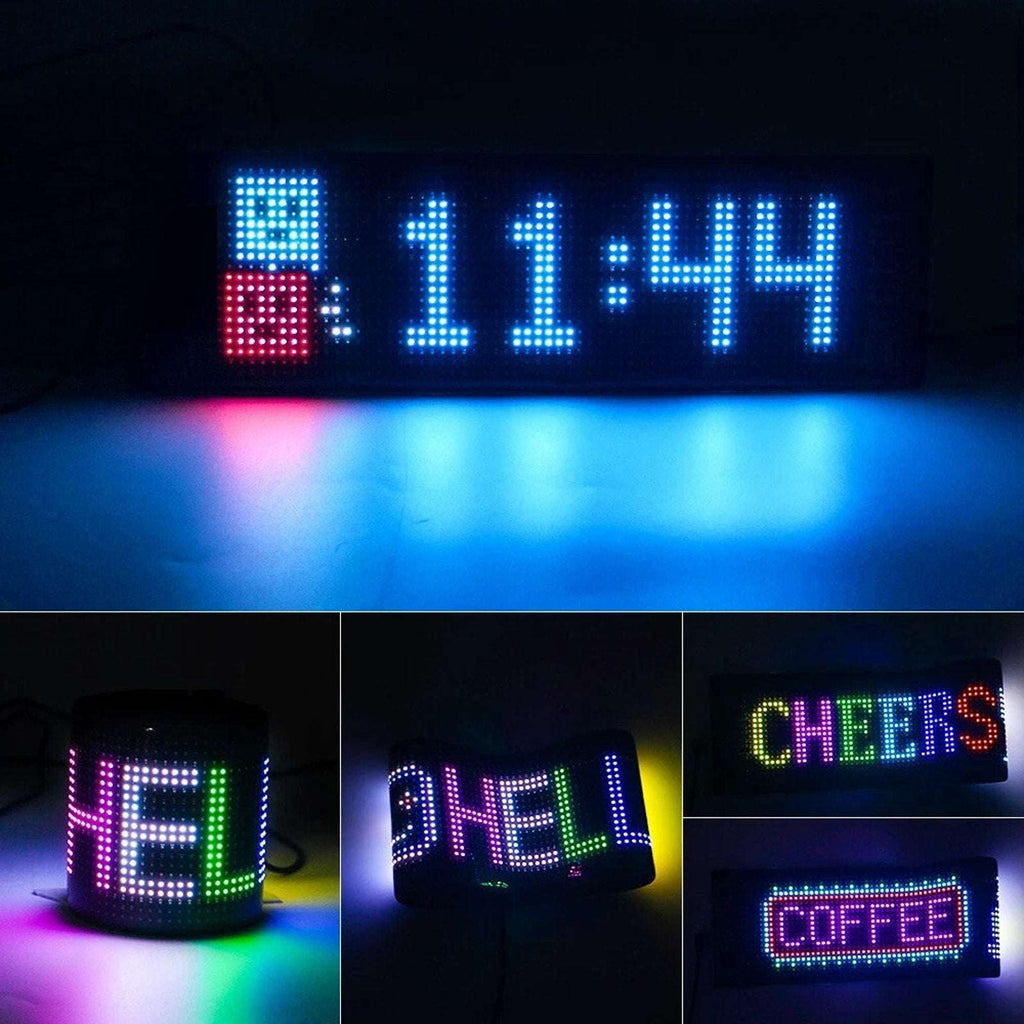 LED Matrix Pixel Panel Scrolling Bright Advertising LED Signs Flexible USB 5V