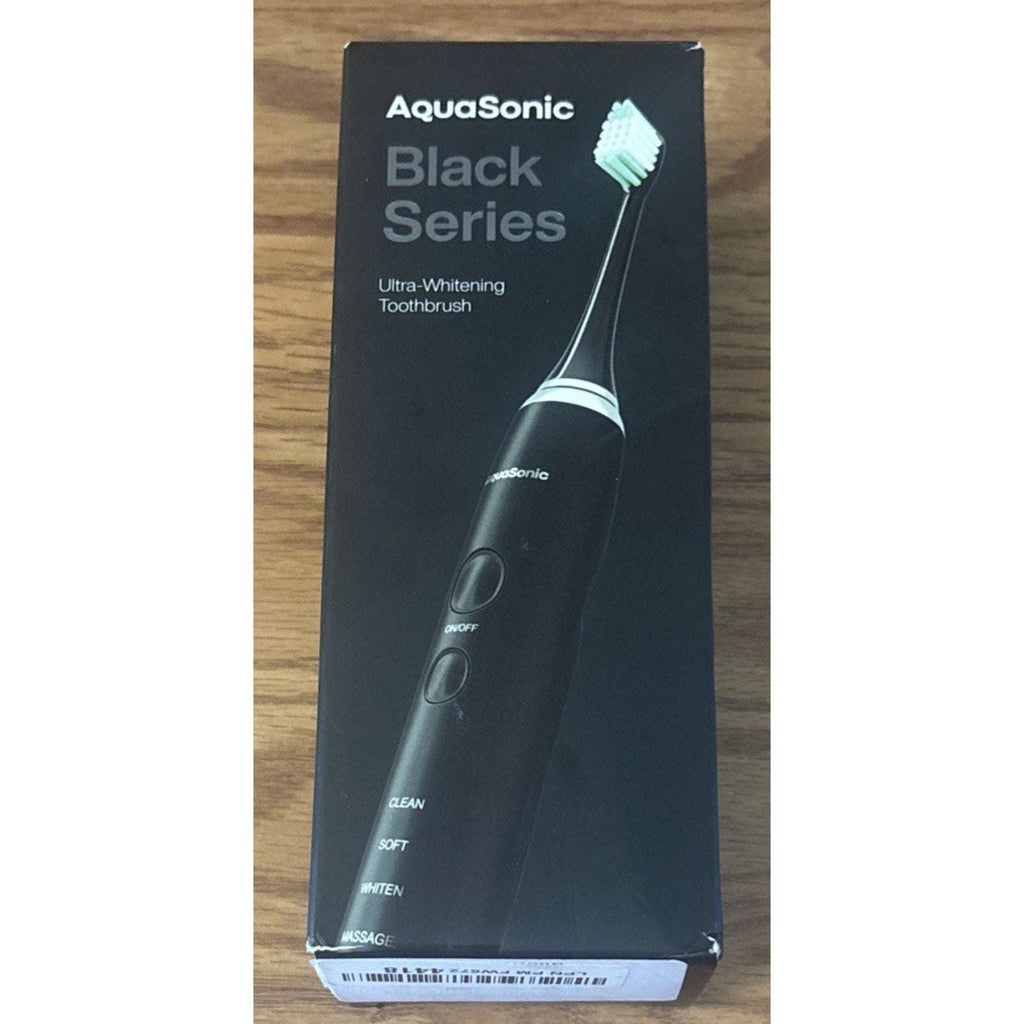 Aquasonic Black Series Electric Toothbrush Ultra Whitening + Case, 8 Heads ADA