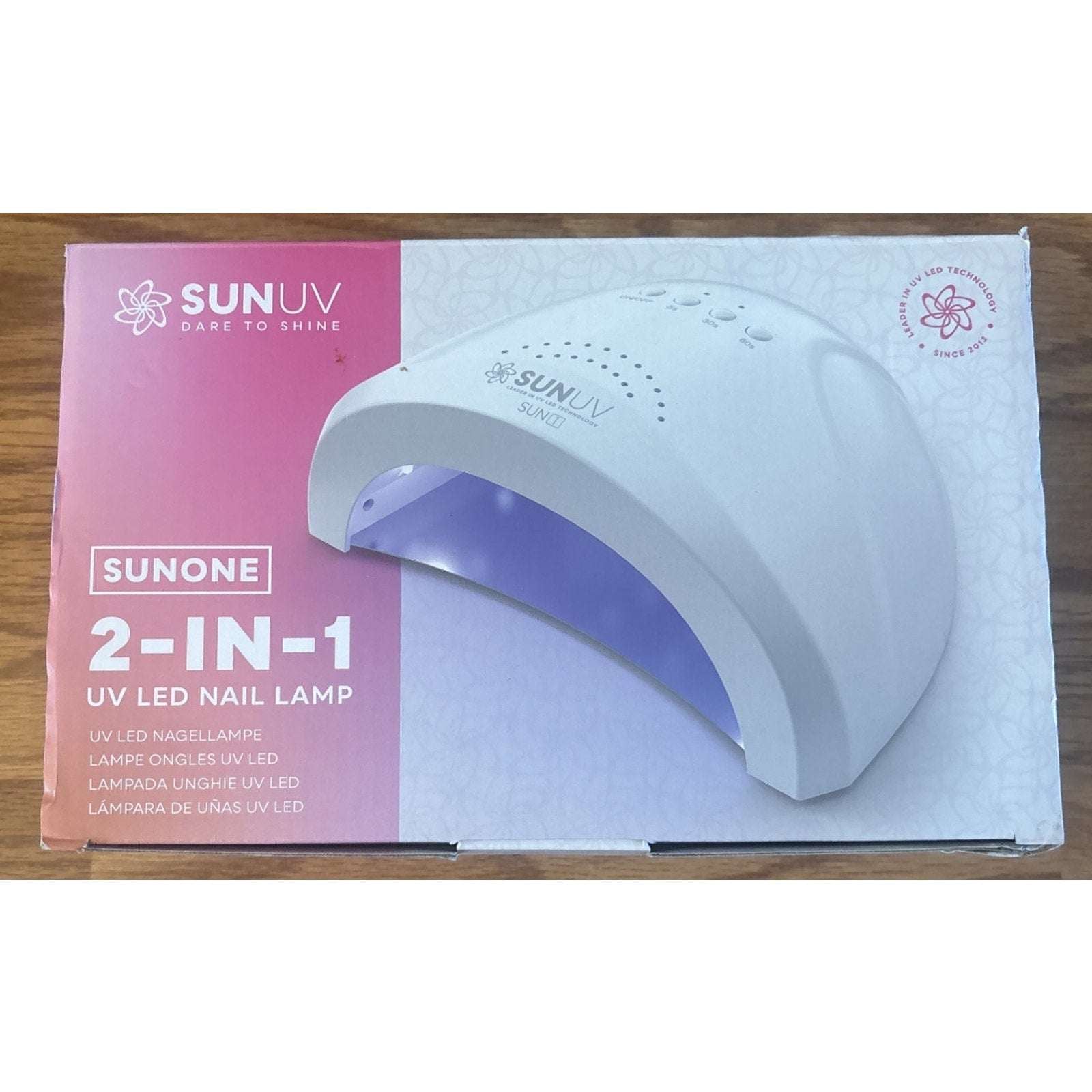 SUNUV SUNONE 2-in-1 UV LED Nail Lamp Quick-Dry Timer Memory Auto-Sensing White