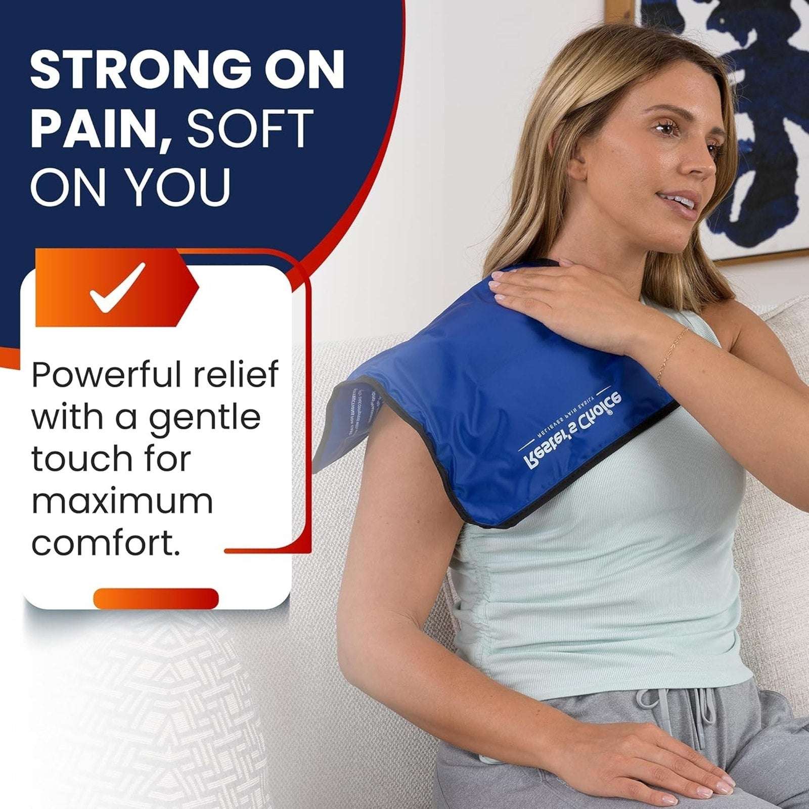 Rester's Choice Reusable Gel Ice Pack for Hot & Cold Therapy 11x14.5" Flexible