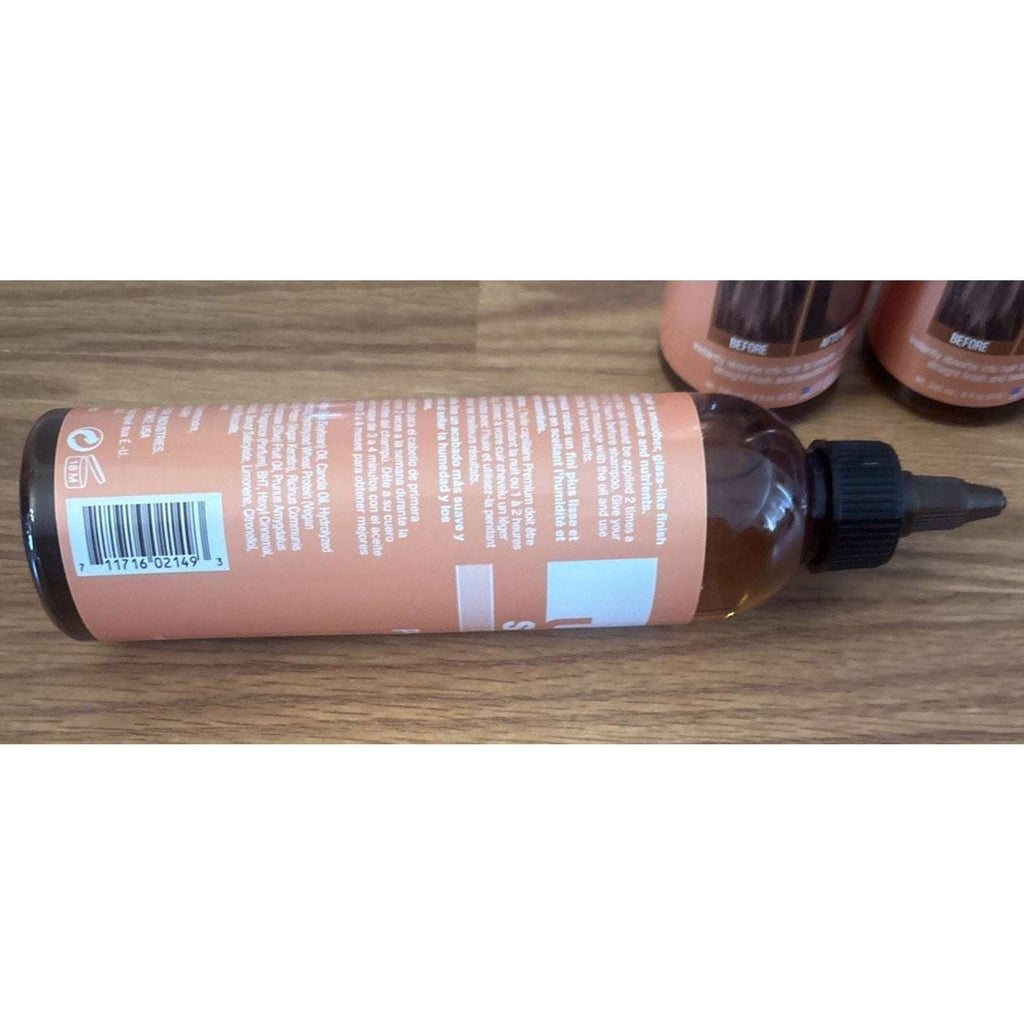 3 Pack Difeel 99% Natural Premium Ultra Straight Hair Oil Shine & Smooths 8 floz