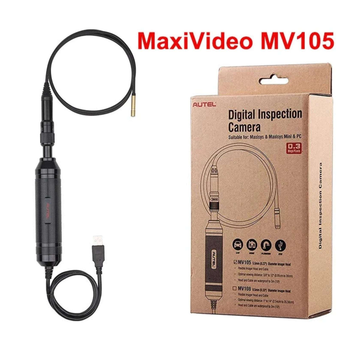 Autel MaxiVideo MV105 Digital Inspection Camera Video Scope for MS908P MK906BT