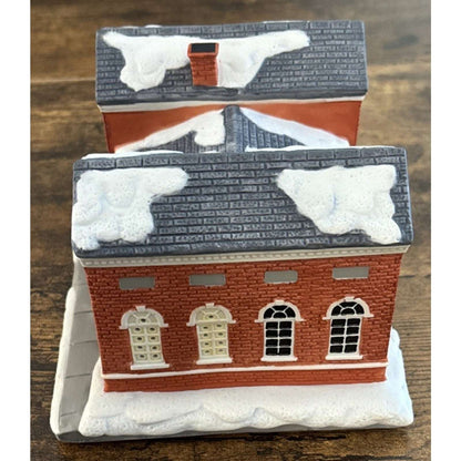 Hawthorne Rockwell's Christmas in Stockbridge "The Library" 3303 B w/ Light Kit