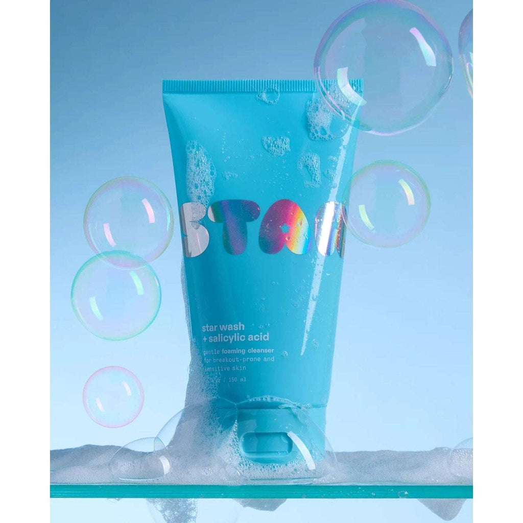 Starface Star Wash + Salicylic Acid Foaming Facial Cleanser for Breakout-Prone