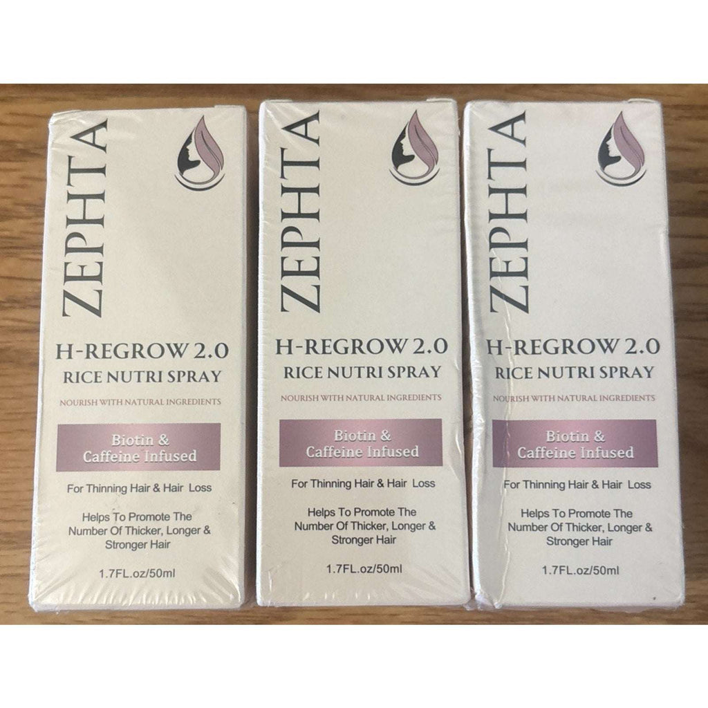 3-Pack Zephta H-Regrow 2.0 Rice Nutri Spray - Exp. 07/05/2028 NEW/Sealed