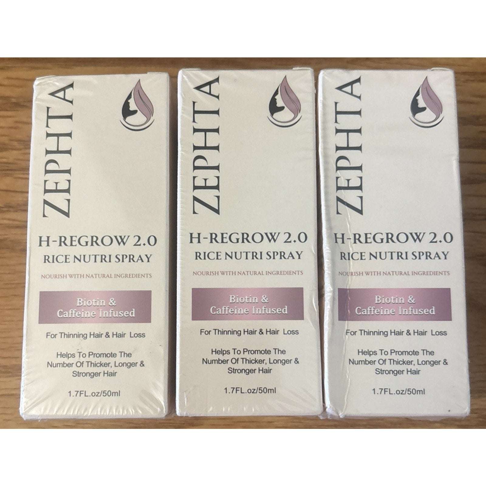 3-Pack Zephta H-Regrow 2.0 Rice Nutri Spray - Exp. 07/05/2028 NEW/Sealed