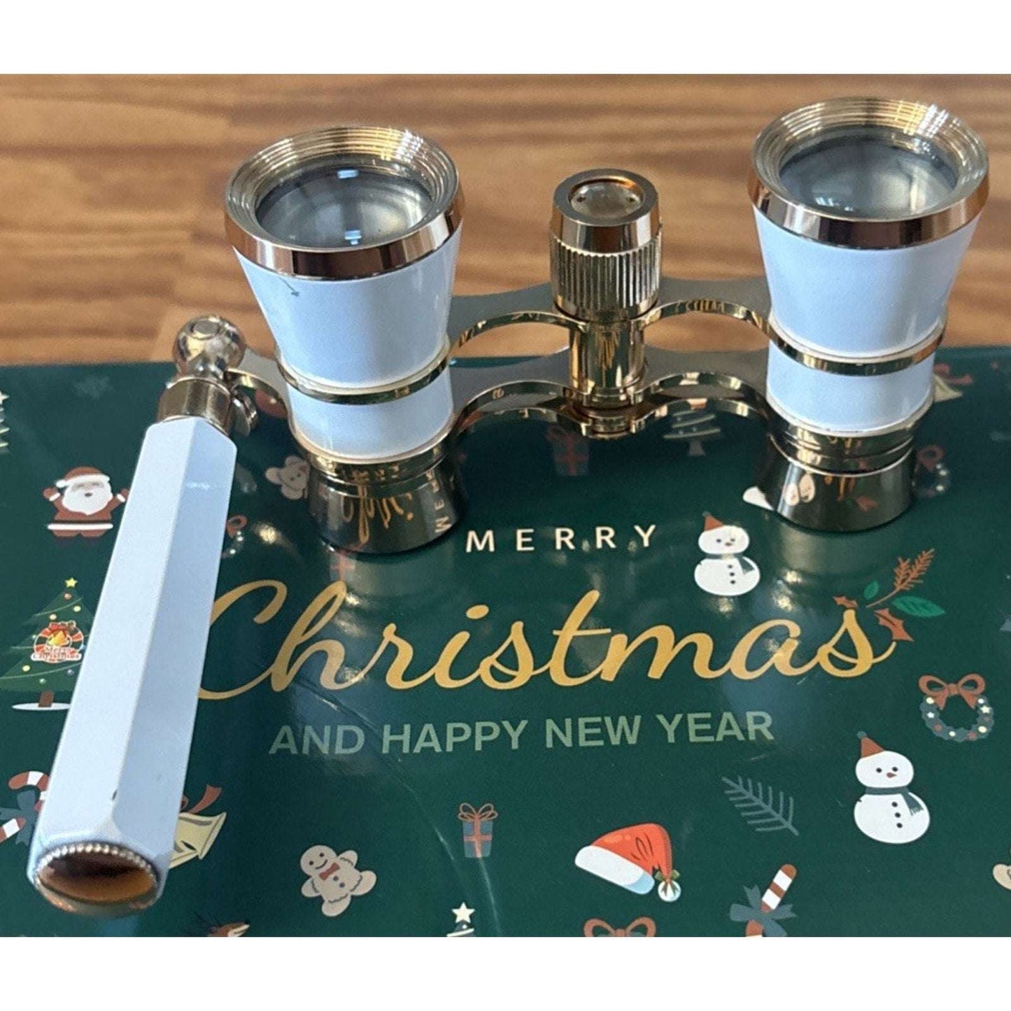 Retro 3X25 Opera Glasses Compact Metal Theater Binoculars with Adjustable Handle