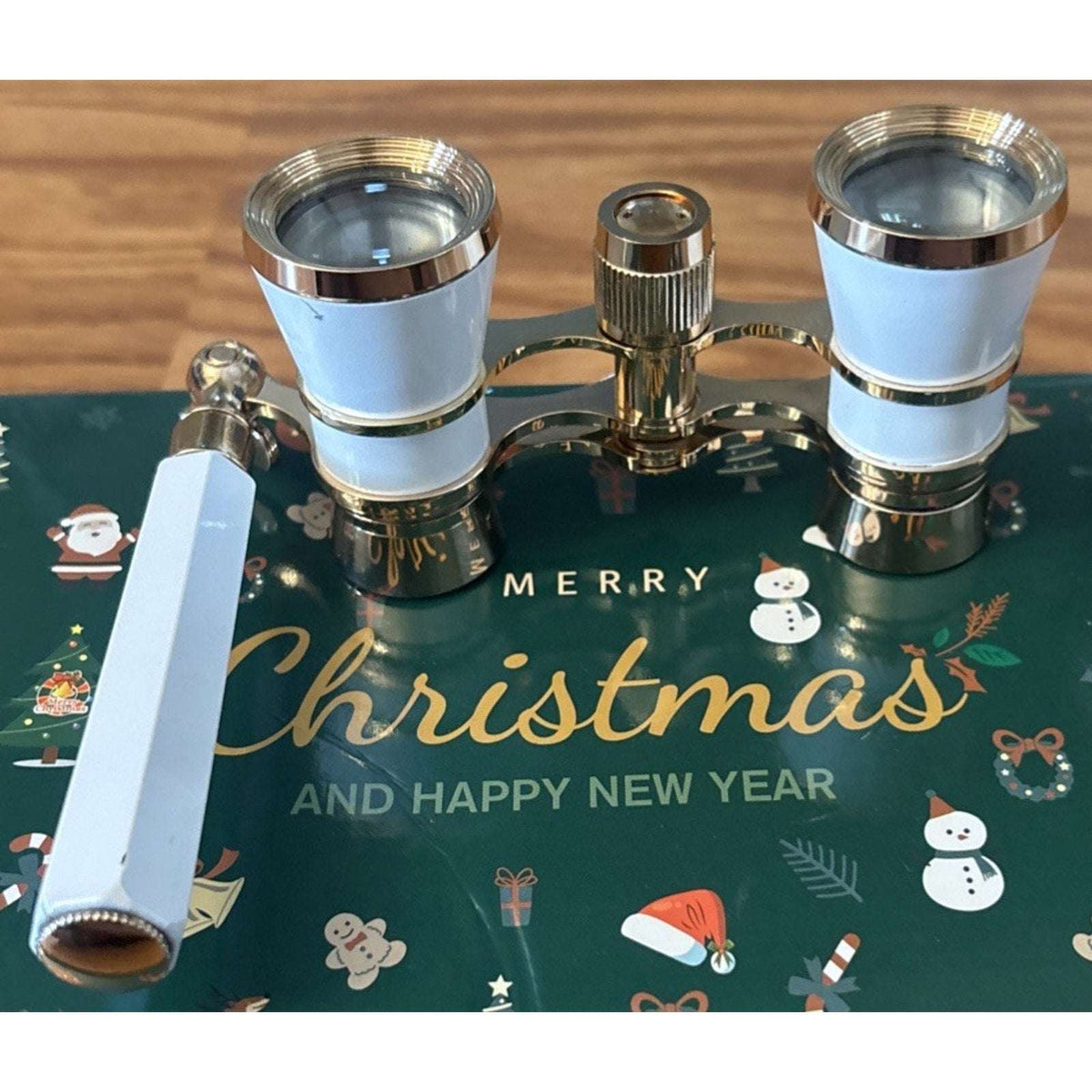 Retro 3X25 Opera Glasses Compact Metal Theater Binoculars with Adjustable Handle