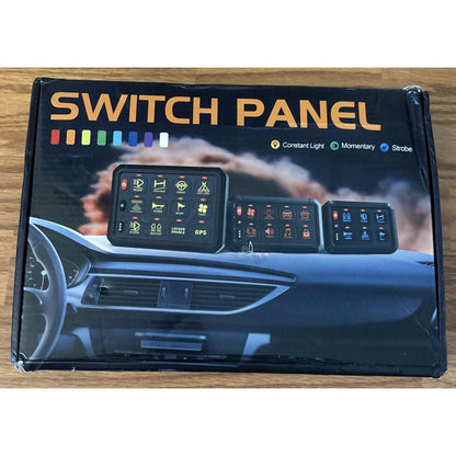 Universal 12 Gang Car Truck Boat RGB Switch Panel LED Circuit Control Kit 12/24V