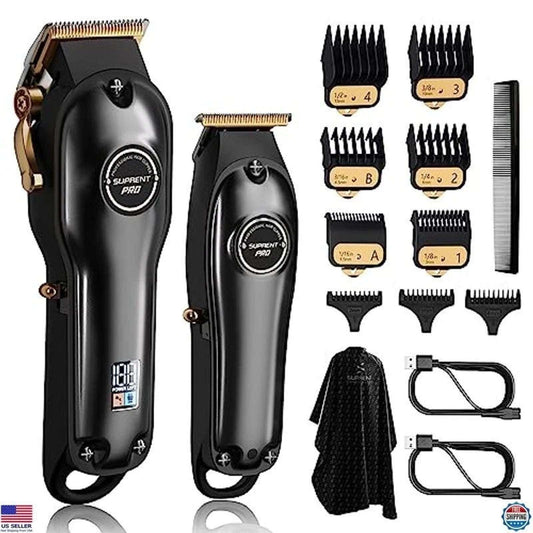 Suprent PRO THE BLACK DEVIL Hair Clipper & Detail Trimmer Kit HC596BX NEW