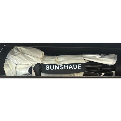 TORRAS Car Windshield Sun Shade Umbrella w Organizer - Universal Beige Blocks UV