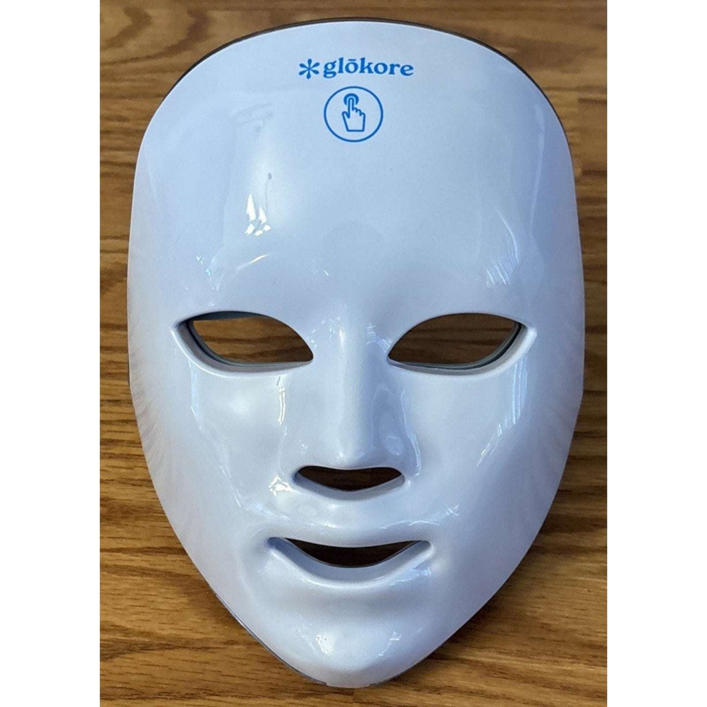 Glokore 7-in-1 LED Wireless Light Therapy Face Mask Device White Open Box New
