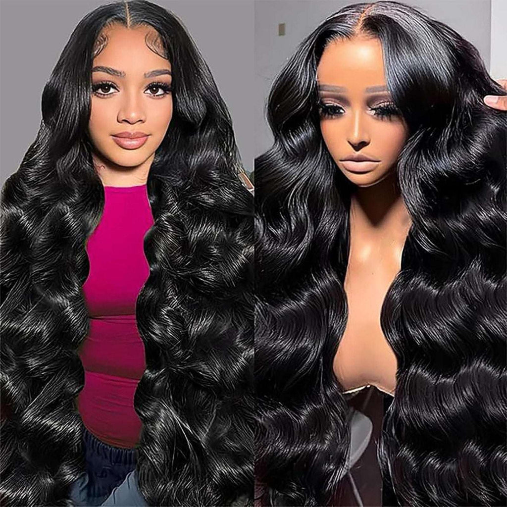 30 Inch Body Wave HD 13x4 Lace Front Wigs Human Hair Pre Plucked 180% Density