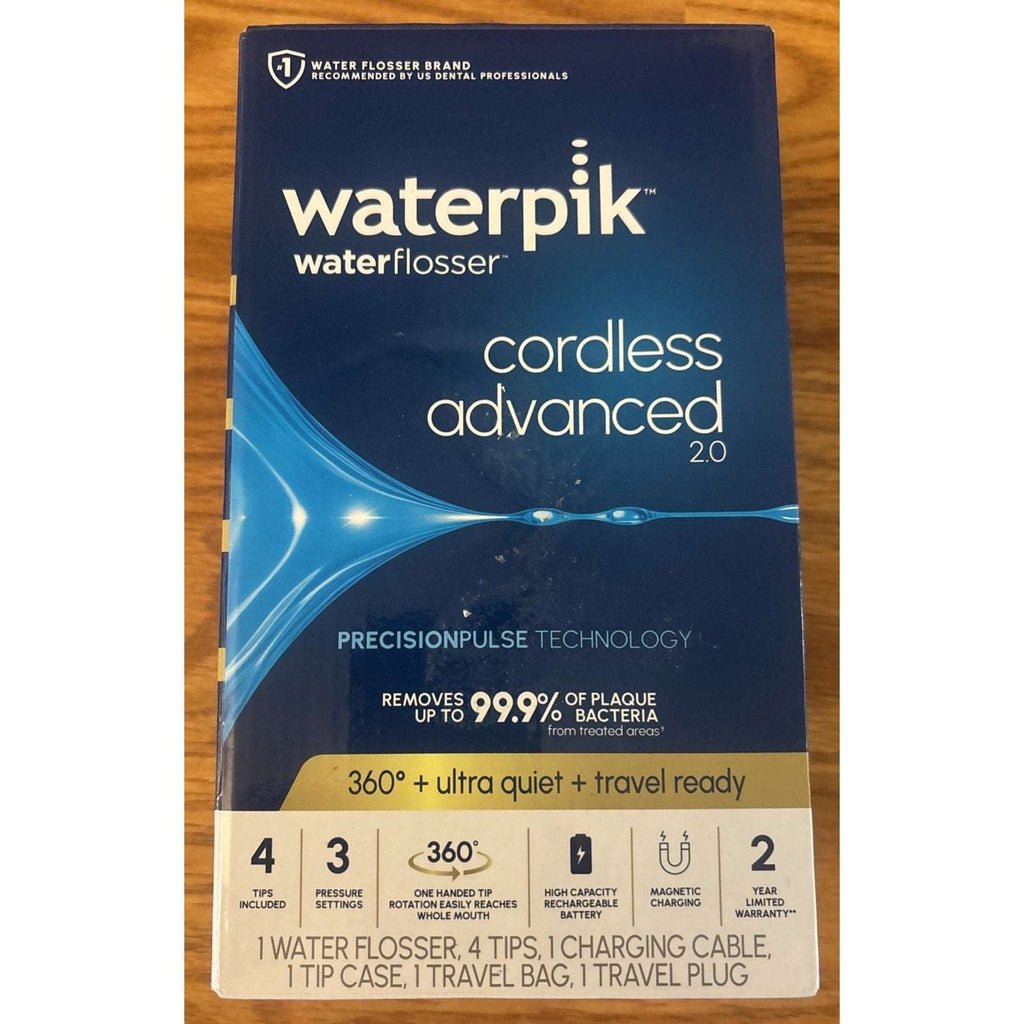 Waterpik Cordless Advanced 2.0 Water Flosser Magnetic Charger 4 Tips WP580CD NEW