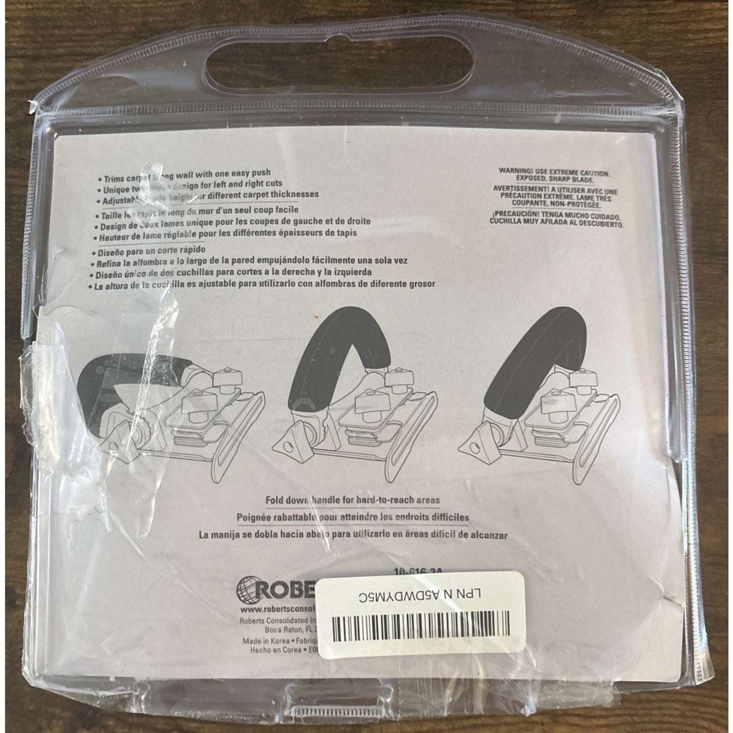 Roberts Conventional Carpet Trimmer with 20 Heavy-Duty Slotted Blades 10-616-2A